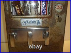 Vintage 1930's Shipman 5 cent candy gum vending machine