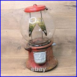 Vintage 1930s-1940s Columbus One Cent Gum/Peanut Dispenser Red 14
