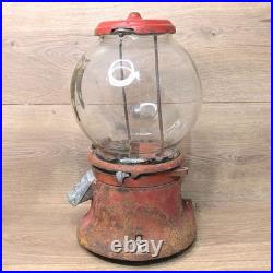 Vintage 1930s-1940s Columbus One Cent Gum/Peanut Dispenser Red 14