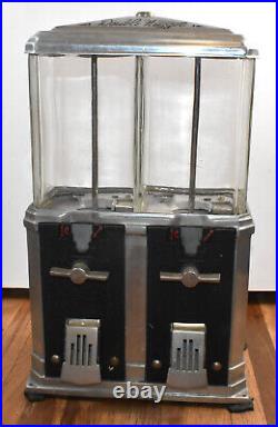 Vintage 1930s Double Nugget Penny Candy Nut Peanut Gumball Coin Operated Machine