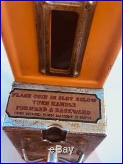 Vintage 1930s Rare Wrigleys Gum Vending Machine Dispenser Coin Operated