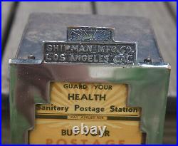Vintage 1930s Shipman Coin Operated Porcelain Postage Stamp Machine