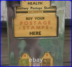 Vintage 1930s Shipman Coin Operated Porcelain Postage Stamp Machine
