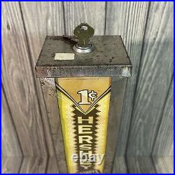 Vintage 1930s Walzer 1c Moderne Hershey Milk Chocolate Candy Vending Machine
