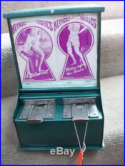 Vintage 1933 1 Cent Exhibit Supply Pinup Vendor withkey Restored, working, withcards