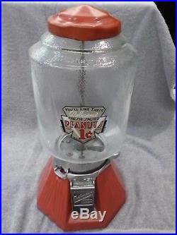 Vintage 1933 Northwestern 33 Peanut Gumball Candy Vending Machine Coin Op 1 Cent