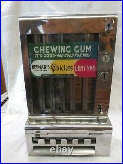 Vintage 1936 Mills Adams Tab Gum Vending Machine Coin Op Not Gumball Subway