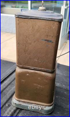 Vintage 1940's 1 Cent Gumball Vending Machine With Original Key Works
