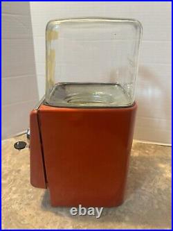 Vintage 1940's Northwestern Hot Nuts 5 cents Vending Machine Morris ILL. Glass