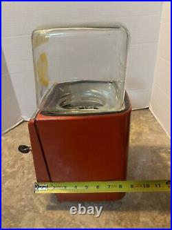 Vintage 1940's Northwestern Hot Nuts 5 cents Vending Machine Morris ILL. Glass