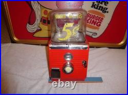 Vintage 1940's Northwestern Il. Hot Nuts Heated 5 Cents Vending Machine! Gumball