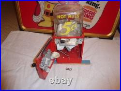 Vintage 1940's Northwestern Il. Hot Nuts Heated 5 Cents Vending Machine! Gumball