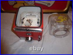 Vintage 1940's Northwestern Il. Hot Nuts Heated 5 Cents Vending Machine! Gumball