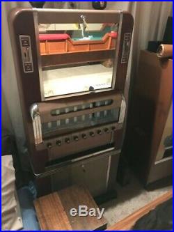 Vintage 1940s-50s National Pull Lever Cigarette Vending Machine Nice Rare