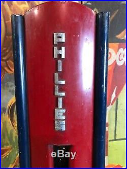 Vintage 1940s Art Deco Coin Operated Phillies Cigar Vending Machine Rare