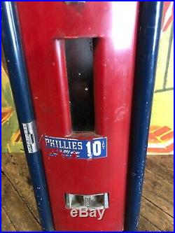 Vintage 1940s Art Deco Coin Operated Phillies Cigar Vending Machine Rare