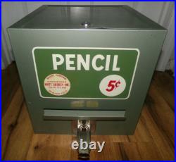 Vintage 1940s Matt Skorey 5 Cent Pencils Coin Operated School Vending Machine