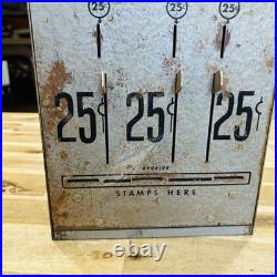 Vintage 1940s US Postage Stamp Vending Machine with Replacement Lock