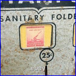 Vintage 1940s US Postage Stamp Vending Machine with Replacement Lock