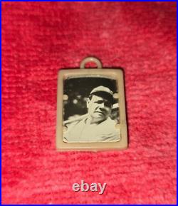 Vintage 1947-52 Babe Ruth Baseball Photo Vending Machine Charm Rare