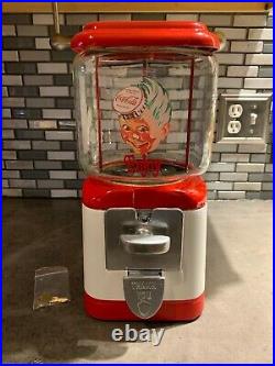 Vintage 1948 Acorn Gumball Machine Themed in Coca Cola