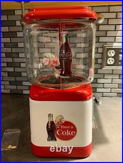 Vintage 1948 Acorn Gumball Machine Themed in Coca Cola