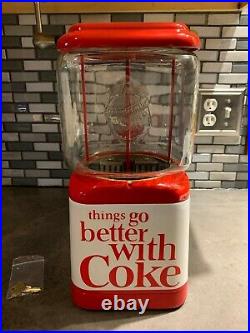 Vintage 1948 Acorn Gumball Machine Themed in Coca Cola