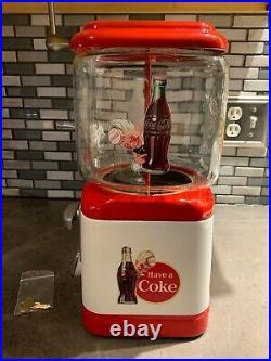 Vintage 1948 Acorn Gumball Machine Themed in Coca Cola