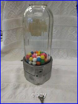 Vintage 1950 Penny Atlas Midget Gumball Vending Machine Chlorophyll Gum Original