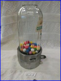 Vintage 1950 Penny Atlas Midget Gumball Vending Machine Chlorophyll Gum Original