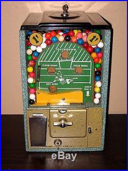 Vintage 1950's 1 Cent Victor Football Pinball Flip Gumball Machine