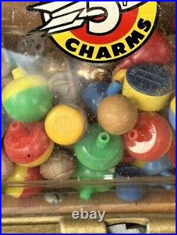Vintage 1950's Baby Grand Victor Charm Vending Machine With Charms No Key