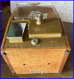 Vintage 1950's Baby Grand Victor Charm Vending Machine With Charms No Key