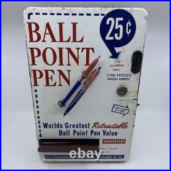 Vintage 1950's Ball Point Pen Coin Operated. 25 Cent Vending Machine RARE