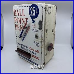 Vintage 1950's Ball Point Pen Coin Operated. 25 Cent Vending Machine RARE