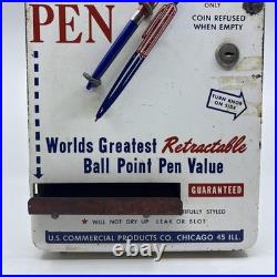 Vintage 1950's Ball Point Pen Coin Operated. 25 Cent Vending Machine RARE
