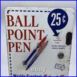 Vintage 1950's Ball Point Pen Coin Operated. 25 Cent Vending Machine RARE