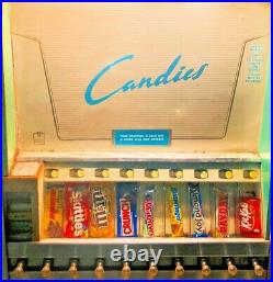 Vintage 1950's Candy Vending Machine National Vendors Series CC Deluxe 9 Slots