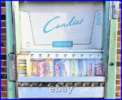 Vintage 1950's Candy Vending Machine National Vendors Series CC Deluxe 9 Slots