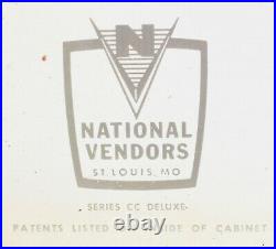 Vintage 1950's Candy Vending Machine National Vendors Series CC Deluxe 9 Slots