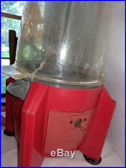 Vintage 1950's Carlton Rocket Gumball Machine 1 Cent needs TLC