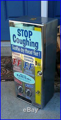 Vintage 1950's F&F Cough Drop Throat Losenge Vending Machine