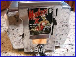 Vintage 1950's Madam X 1¢ Coin Operated Fortune Teller Napkin Dispenser