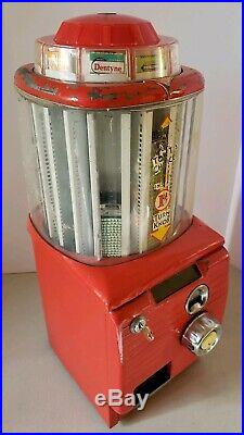 Vintage 1950's Northwestern Rotating Top Penny Gum Dispenser Vending Machine