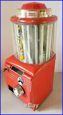 Vintage 1950's Northwestern Rotating Top Penny Gum Dispenser Vending Machine