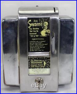 Vintage 1950's Restaurant Swami Fortune Teller Napkin Holder Coin Op Machine