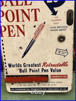 Vintage 1950's Retractable Ball Point Pen Coin Operated. 25 Cent Vending Machine