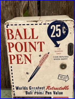 Vintage 1950's Retractable Ball Point Pen Coin Operated. 25 Cent Vending Machine