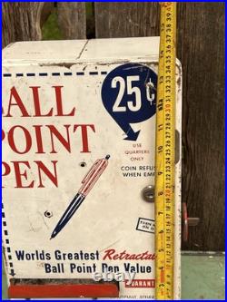 Vintage 1950's Retractable Ball Point Pen Coin Operated. 25 Cent Vending Machine