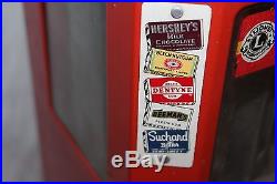 Vintage 1950's Select-O-Vend Gum Candy 1c Hershey's Metal Vending Machine Sign